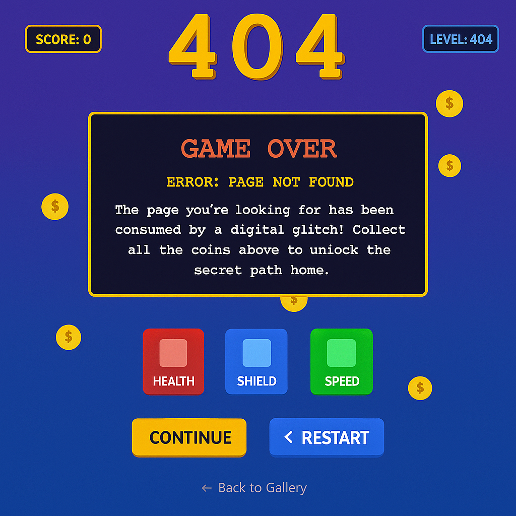 404 Game Page preview