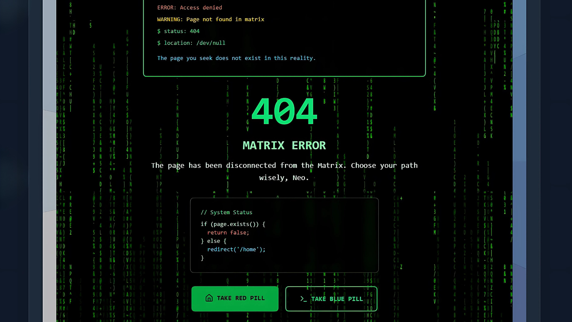 404 Matrix Page preview